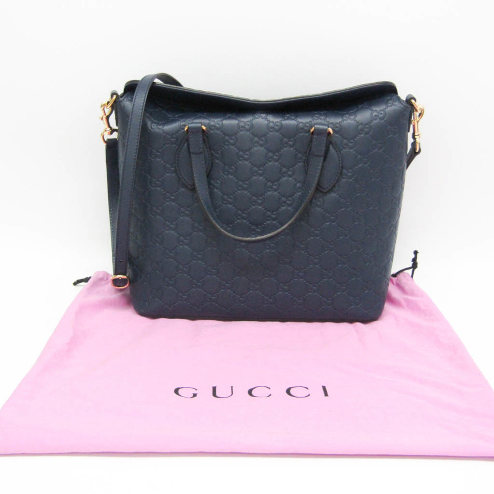 GUCCI Authentic Blue Leather Shoulder Bag - Picture 16 of 16
